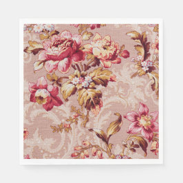 Luxuriöses Damask-Party in rosa Blumenmuster Serviette