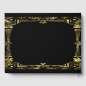 Luxuriöses Deko mit Gold und Schwarz Gästebuch (Rückseite)
