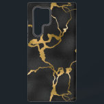Luxuriöses Design aus schwarz und goldfarbenem Mus Samsung Galaxy Hülle<br><div class="desc">Bild eines luxuriösen Schwarz-Gold Musters,  modernes Glasdesign.</div>