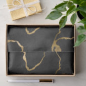 Luxuriöses Design aus schwarz und goldfarbenem Mus Seidenpapier (Geschenk)