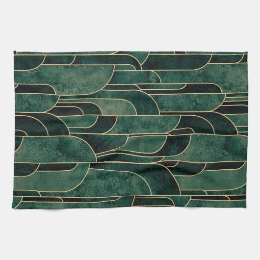 Luxuriöses Design im Art Deco Stil Geschirrtuch (Horizontal)