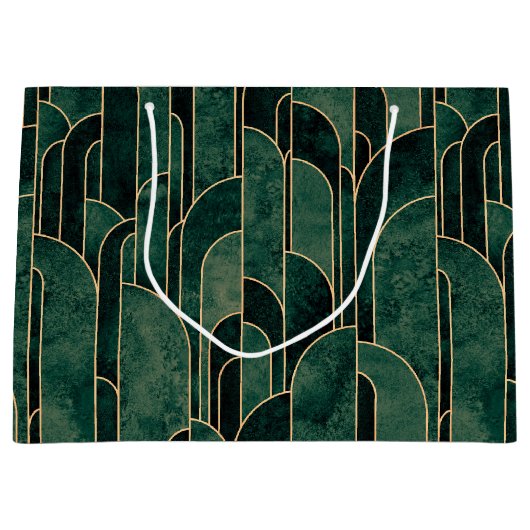 Luxuriöses Design im Art Deco Stil Große Geschenktüte (Vorderseite)