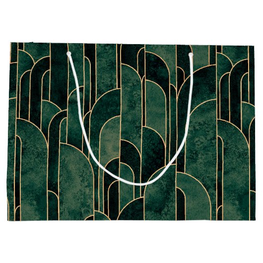 Luxuriöses Design im Art Deco Stil Große Geschenktüte (Rückseite)