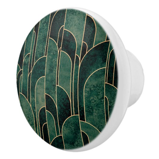 Luxuriöses Design im Art Deco Stil Keramikknauf (Rechts)