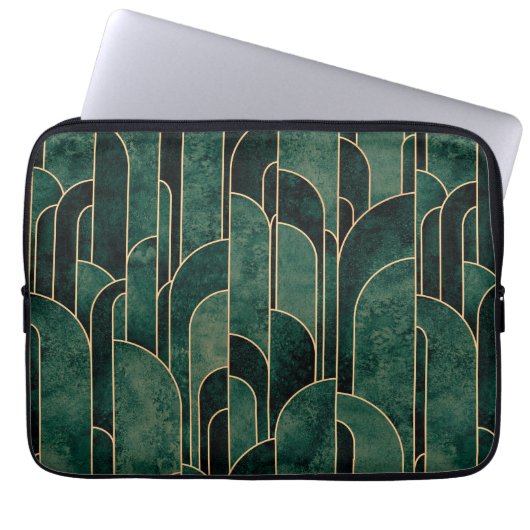 Luxuriöses Design im Art Deco Stil Laptopschutzhülle (Vorderseite)