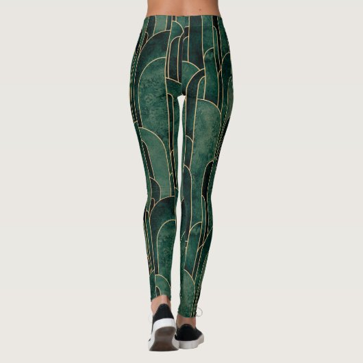 Luxuriöses Design im Art Deco Stil Leggings (Rückseite)