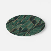 Luxuriöses Design im Art Deco Stil Pappteller (Schrägansicht)