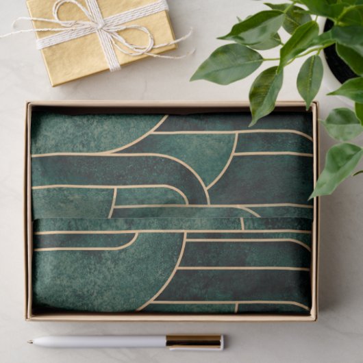 Luxuriöses Design im Art Deco Stil Seidenpapier (Geschenk)
