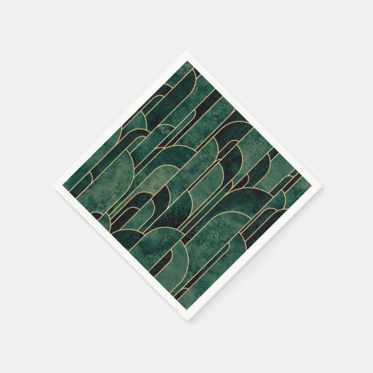 Luxuriöses Design im Art Deco Stil Serviette (Ecke)