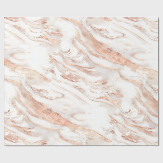 Luxuriöses Design Kupfer Rose Gold Foil Marmor Geschenkpapier (Flach)