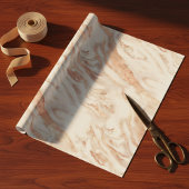 Luxuriöses Design Kupfer Rose Gold Foil Marmor Geschenkpapier