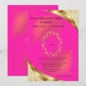 Luxuriöses Design mit sanftem Rosé-Hintergrund Einladung (Vorne/Hinten)