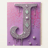 Luxuriöses Diamant-Buchstabe J-Monogramm mit golde Planer (Rückseite)