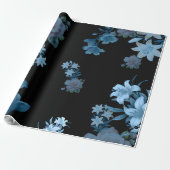Luxuriöses dunkeltes Grünes Blumenmuster-Geschenkp Geschenkpapier (Ungerollt)