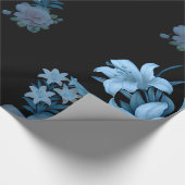 Luxuriöses dunkeltes Grünes Blumenmuster-Geschenkp Geschenkpapier (Ecke)