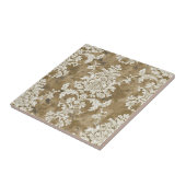 Luxuriöses Elegant Ivory Damask Fliese (Seite)