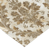 Luxuriöses Elegant Ivory Damask Kurzer Tischläufer (Ecke)