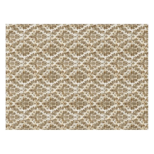 Luxuriöses Elegant Ivory Damask Tischdecke (Vorderseite (Horizontal))