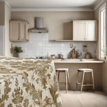 Luxuriöses Elegant Ivory Damask