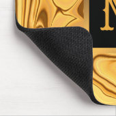 Luxuriöses Elegantes Goldmedaille Mit Monogramm Mousepad (Ecke)