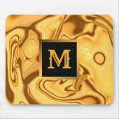 Luxuriöses Elegantes Goldmedaille Mit Monogramm Mousepad (Vorne)