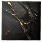 Luxuriöses elegantes Schwarz-Gold-Marmor Fliese (Vorderseite)