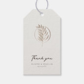 Luxuriöses Elfenbein danke Geschenkanhänger (Vorderseite)