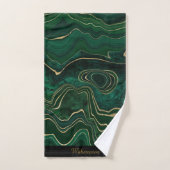 LUXURIÖSES EMERALD GREEN MARBLE CUSTOM TOWEL SET (Handtuch)