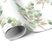 LUXURIÖSES EUCALYPTUS DESIGN WRAPPING PAPIER GESCHENKPAPIER (Rolleneckpunkt)