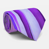 Luxuriöses Flieder-, Lila und silbernesStripy Krawatte (Gerollt)