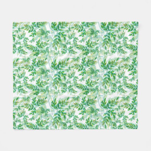 Luxuriöses Foliage Muster Fleece Blanket (Vorderseite (Horizontal))
