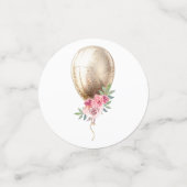 Luxuriöses Foto Beige Balloon Glitzer Party Konfetti (Klein Vorderseite)