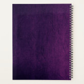 Luxuriöses Friseur lila Leder Look Gold Planer (Rückseite)