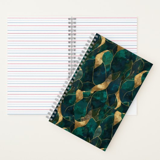 Luxuriöses Geometric Abstrakt Spiral Notebook Notizblock (Innen)