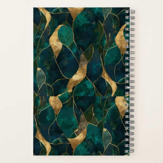 Luxuriöses Geometric Abstrakt Spiral Notebook Notizblock (Rückseite)