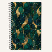 Luxuriöses Geometric Abstrakt Spiral Notebook Notizblock (Vorderseite)