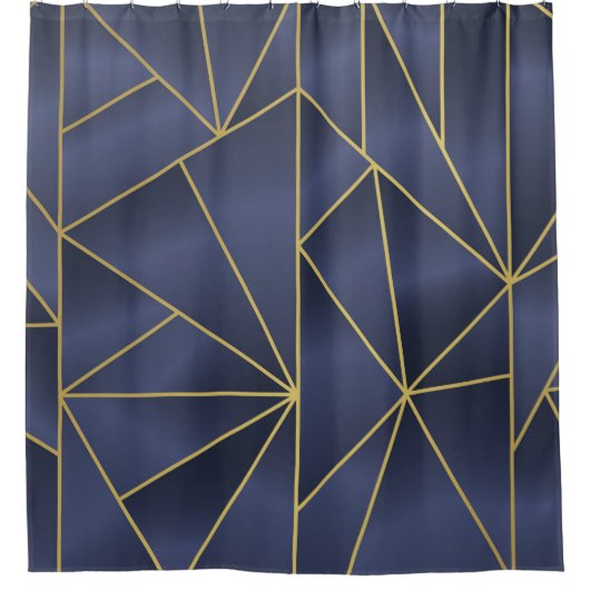 Luxuriöses geometrisches, nahtloses Muster Duschvorhang (Vorderseite)