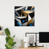 Luxuriöses geometrisches Prisma Poster (Heimbüro)