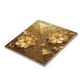 Luxuriöses Gold Art Deco Blumenmuster Fliese (Seite)