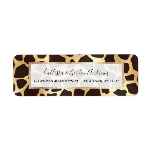 Luxuriöses Gold Brown Giraffe Tierdruckmuster