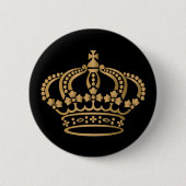 Luxuriöses Gold Crown Black Button (Vorderseite)