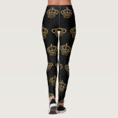 Luxuriöses Gold Crown Muster Leggings (Rückseite)