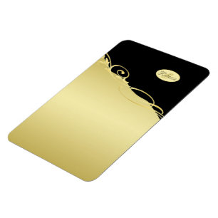 Luxuriöses Gold dekoriert auf Gold & Schwarz, Mono Magnet