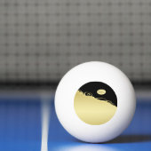 Luxuriöses Gold dekoriert auf Gold & Schwarz, Mono Tischtennisball (Netto)