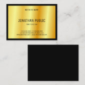 Luxuriöses Gold Elegantes, modernes Template Visitenkarte (Vorne/Hinten)