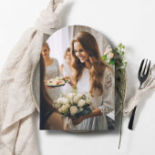 Luxuriöses Gold Floral 1 Foto Arch Brautparty Einladung