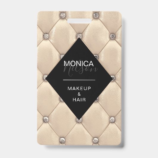 luxuriöses Gold-getuftes Monogramm Ausweis (Front)