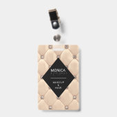 luxuriöses Gold-getuftes Monogramm Ausweis (Front with Clip)