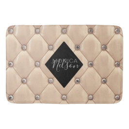 luxuriöses Gold-getuftes Monogramm Badematte