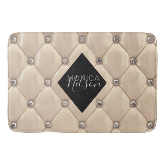 luxuriöses Gold-getuftes Monogramm Badematte (Vorderseite)